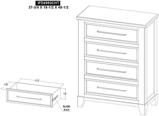 International Furniture Direct Stoa White Chest-2