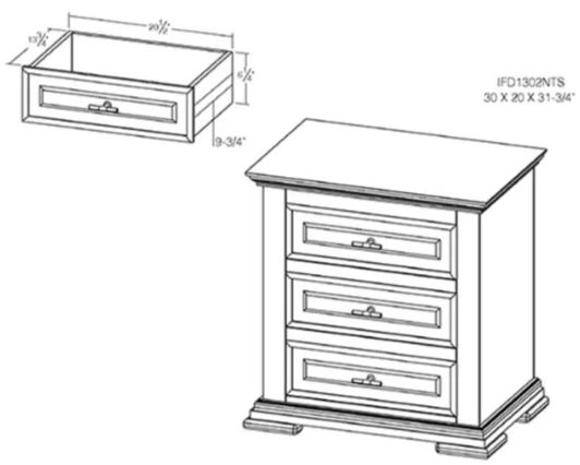 International Furniture Direct Desire Deep Brown Nightstand-2
