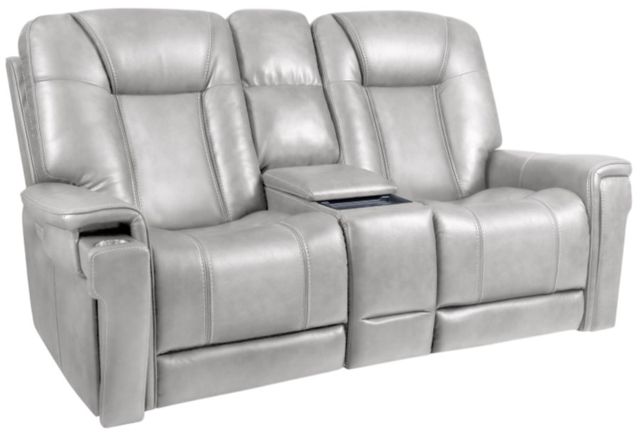 BarcaLounger® Sanibel Rainer Dove Leather Power Reclining Loveseat-0