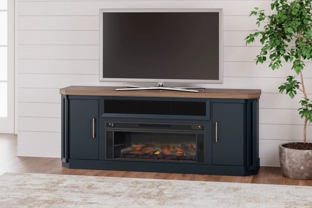 Signature Design by Ashley® Landocken Slate Blue TV Stand with Electric Fireplace-4