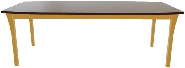 Mavin Customizable 42" x 66" Boat Extendable Dining Table with 2 Leaves-1