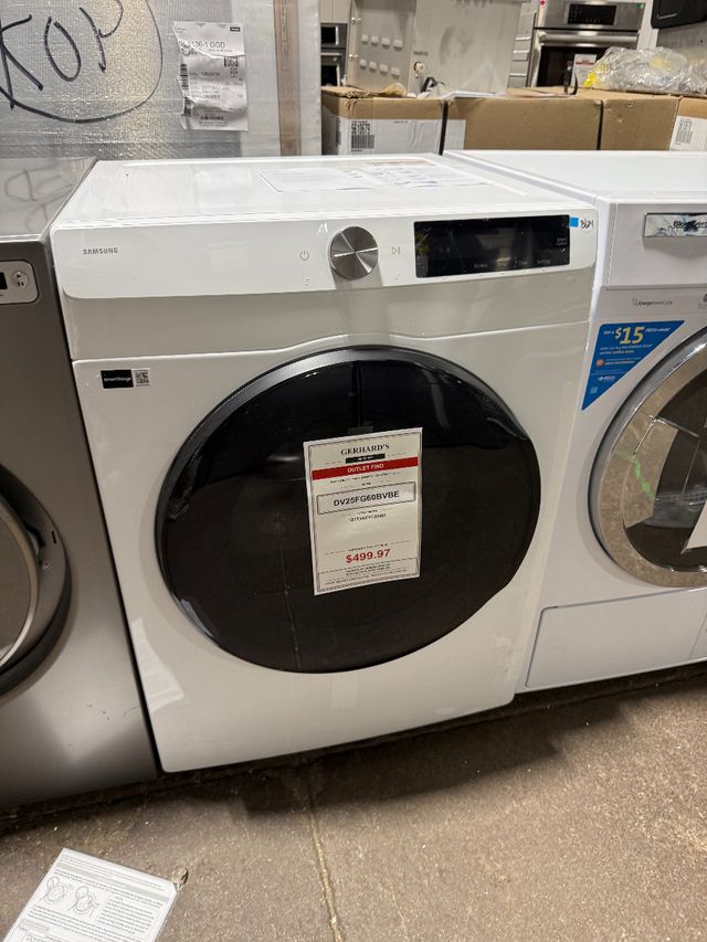 Samsung 4 Cu. Ft. White Smart Dial Electric Dryer with Sensor Dry-0