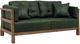 International Furniture Direct Roots Brown/Green Leather Loveseat-0