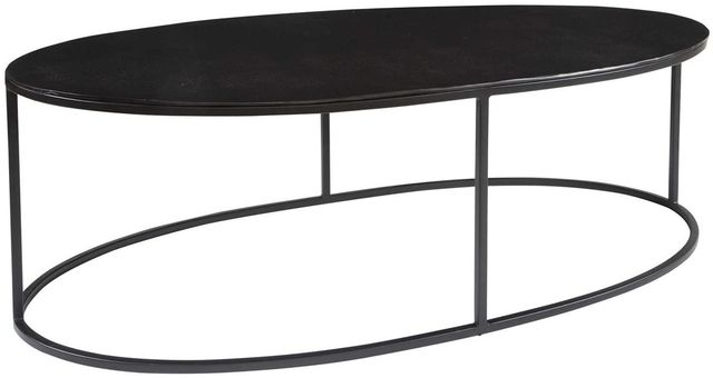 Uttermost® Coreene Antique Black Oval Coffee Table-0