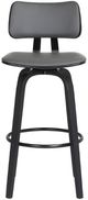 Armen Living Pico Gray/Black Swivel Counter Stool-1