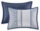 Olliix by Madison Park Bennett 7 Piece Navy King Jacquard Comforter Set-1