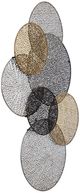 Harp & Finial® Sahara Gold/Iron/Silver Metal Art Disk Wall Sculpture-2
