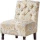 Olliix by Madison Park Cream Multi Lola Tufted Armless Chair-3