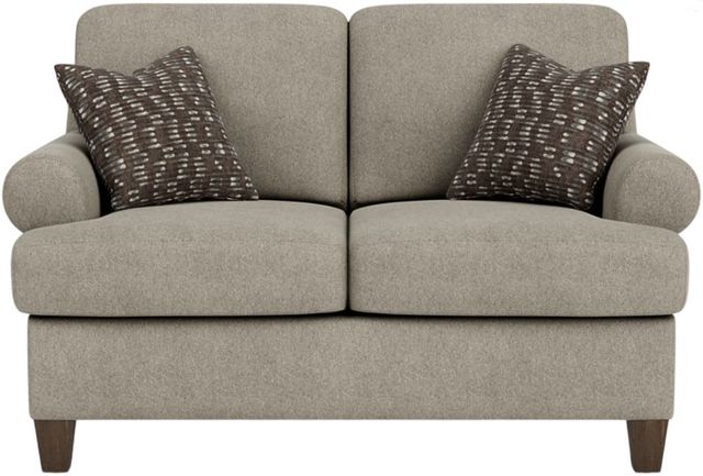 Flexsteel® Customizable Moxy Curved Sock Arm Loveseat-1