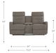 La-Z-Boy® Lennon Linen Power Wall Reclining Loveseat with Console and Headrest-5