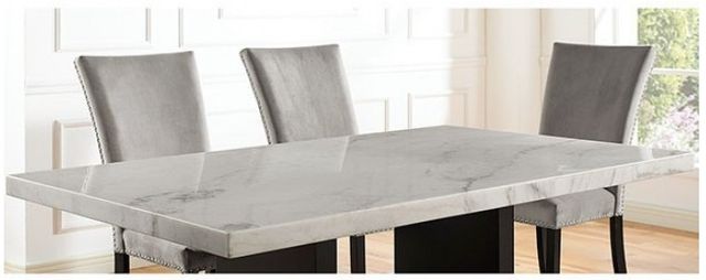 Furniture of America® Kian 7-Piece White Dining Table Set with Black Base-2