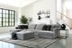 Jackson Furniture Carlsbad 3-Piece Charcoal Double Chaise Sectional-1