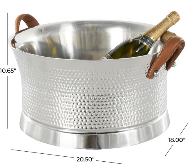 Deco Marche Silver Hammered Ice Bucket-3