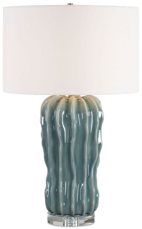 Uttermost® Niese Light Blue Glaze Table Lamp-3