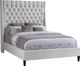 Meridian Furniture Fritz Cream Queen Upholstered Panel Bed-0