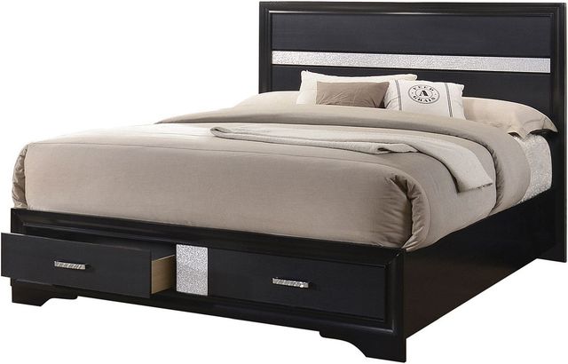 Coaster® Miranda Black Eastern King Storage Bed-0