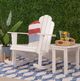 Linon Adirondack White Wooden Outdoor Rocking Chair-1