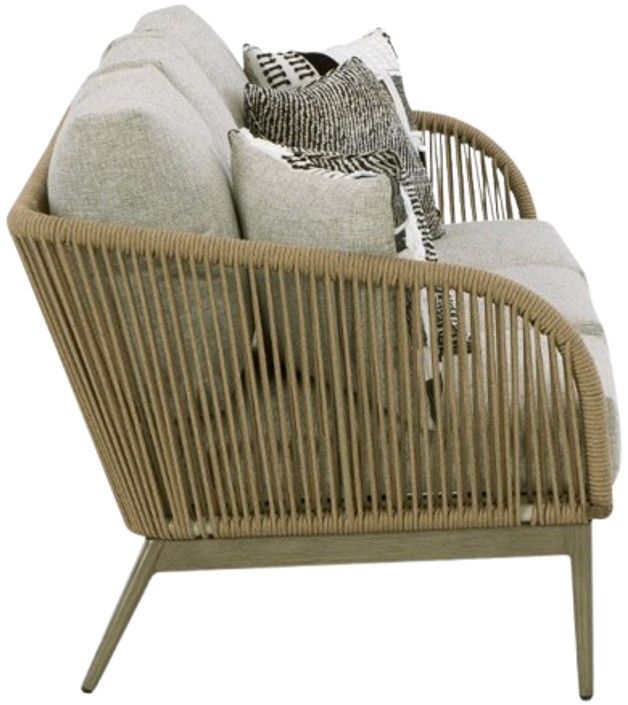 Signature Design by Ashley® Swiss Valley Beige Outdoor Aluminum/Fabric/Rope Sofa-2