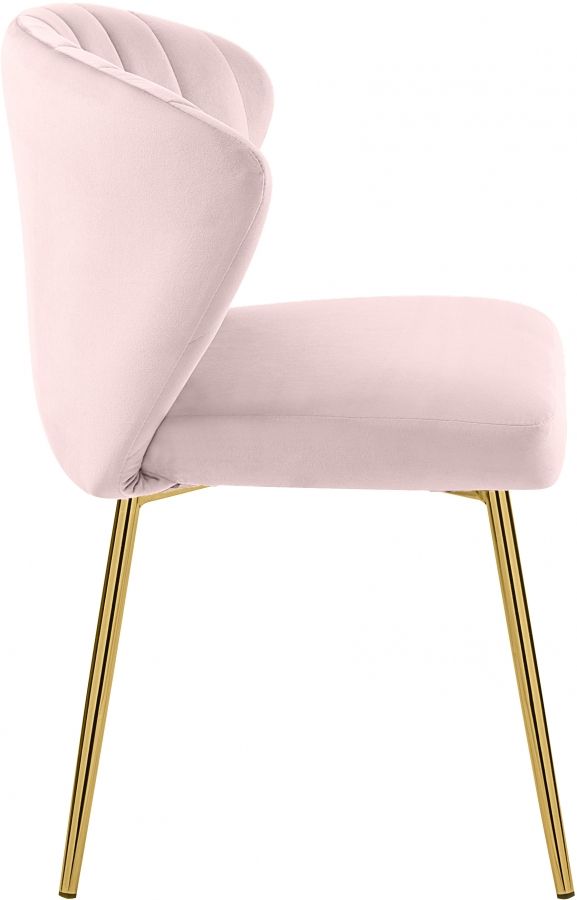 Meridian Furniture Finley Pink Velvet  Dining Chair-3