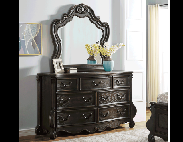 Steve Silver Co. Rhapsody Molasses Dresser and Mirror Set-3