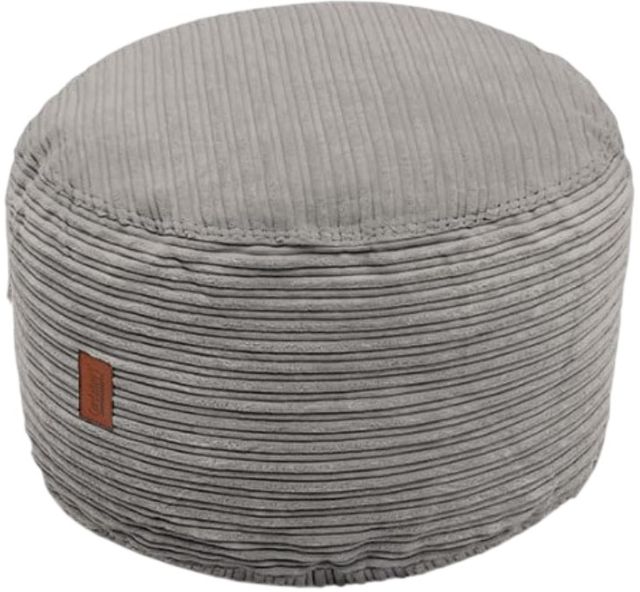CordaRoy's® Gray Terry Corduroy Pouf Footstool-0