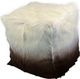 Moe's Home Collection Goat Fur Cappuccino Ombre Pouf-0