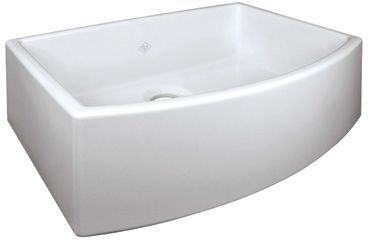 Rohl® Shaws Original 30" Apron Front Kitchen Sink-White-0