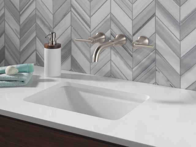 Delta Trinsic® Stainless Wall Mount Bathroom Faucet-3