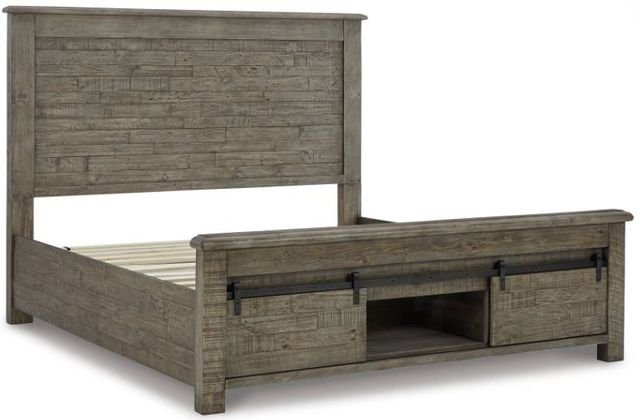 Signature Design by Ashley® Brennagan 3-Piece Gray King Panel Storage Bed Set-1