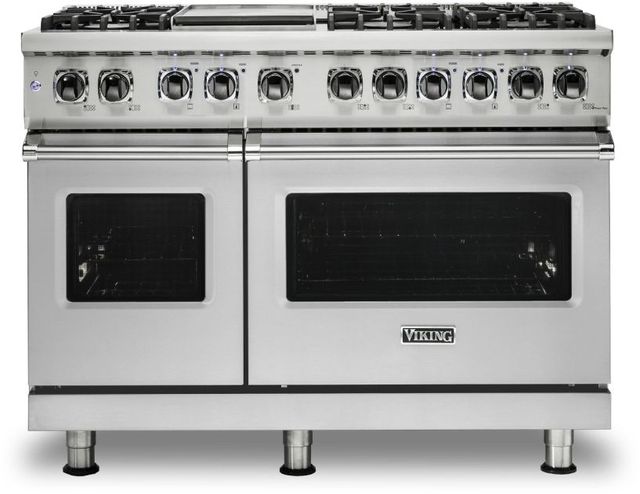 Viking® 5 Series 48" Stainless Steel Pro Style Dual Fuel Range-0