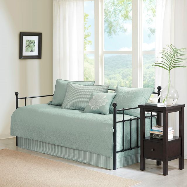 Olliix by Madison Park 6 Piece Seafoam Quebec Reversible Daybed Cover Set-0
