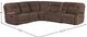 Parker House® Copper 6-Piece Shadow Brown Manual Reclining L-Shape Sectional-3