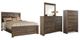 Signature Design by Ashley® Juararo 4-Piece Dark Brown Queen Panel Bed Set-0