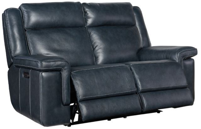 Hooker® Furniture MS Montel Cosmos Cobalt Lay Flat Power Reclining Loveseat with Power Headrest and Lumbar-1