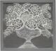 A & B Home Gray/White Carved Floral Wall Panel-0