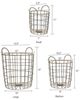 A & B Home 3-Piece Bronze Round Basket Set-5