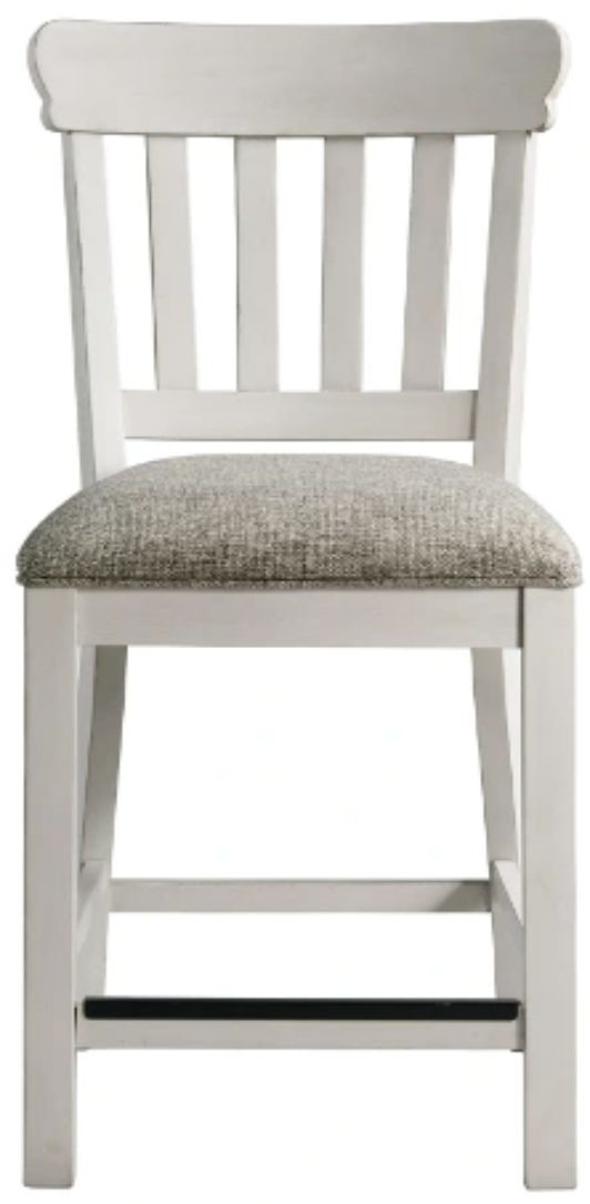 Intercon Drake French Oak/Rustic Gray Slat Back Counter Stool-2