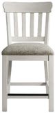 Intercon Drake French Oak/Rustic Gray Slat Back Counter Stool-2