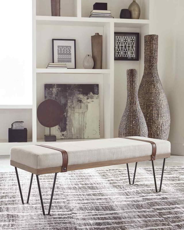 Coaster® Austin Beige/Black Bench-3