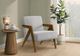 Monarch Specialties Inc. Brown Walnut/Light Grey 30" Accent Chair-1