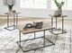 Signature Design by Ashley® Albreane 3-Piece Grayish Brown Occasional Table Set with Black Base-1