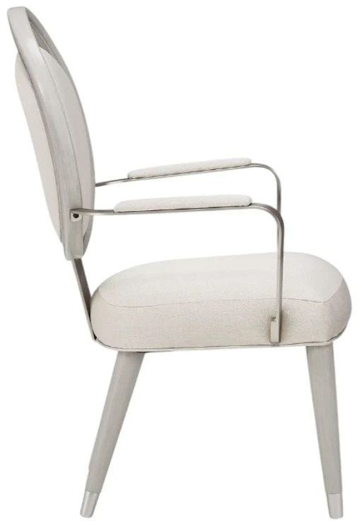 Michael Amini® Eclipse Ivory Jacquard/Moonlight Arm Chair-3
