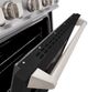 ZLINE Classic Series 30" Satin Stainless Steel Pro Style Dual Fuel Range with Black Matte Door-4