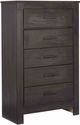 Signature Design by Ashley® Brinxton 4-Piece Charcoal Queen/Full Panel Headboard Bedroom Set-4