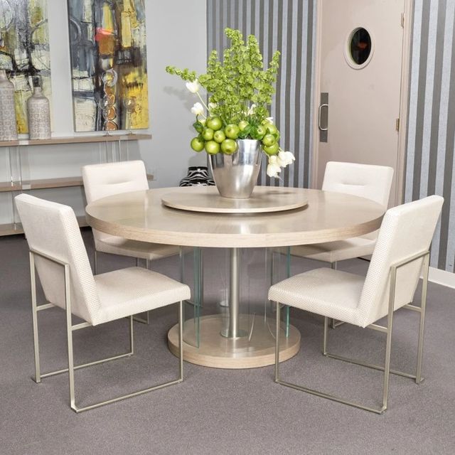 Michael Amini® Laguna Ridge Brushed Silver/Champagne Side Chair-1