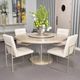 Michael Amini® Laguna Ridge Brushed Silver/Champagne Side Chair-1