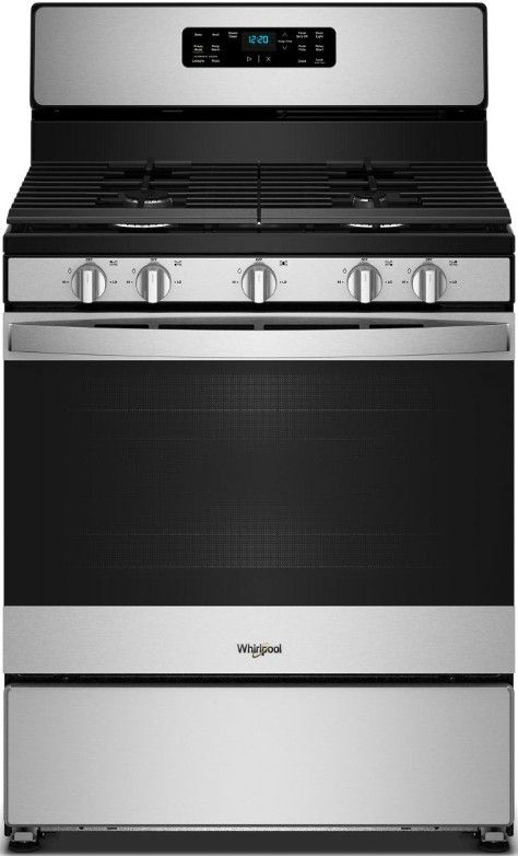 Whirlpool® 30” Stainless Steel Freestanding Gas Range with Crispy Mode and Griddle Zone-0