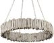 Currey & Company Driftwood Whitewash Ring Chandelier-4