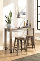 Hammary® Maya Natural Pecan Counter Console with Two Stools-1