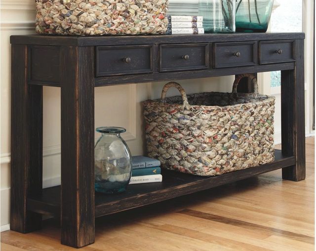 Signature Design by Ashley® Gavelston Black Sofa Table-3